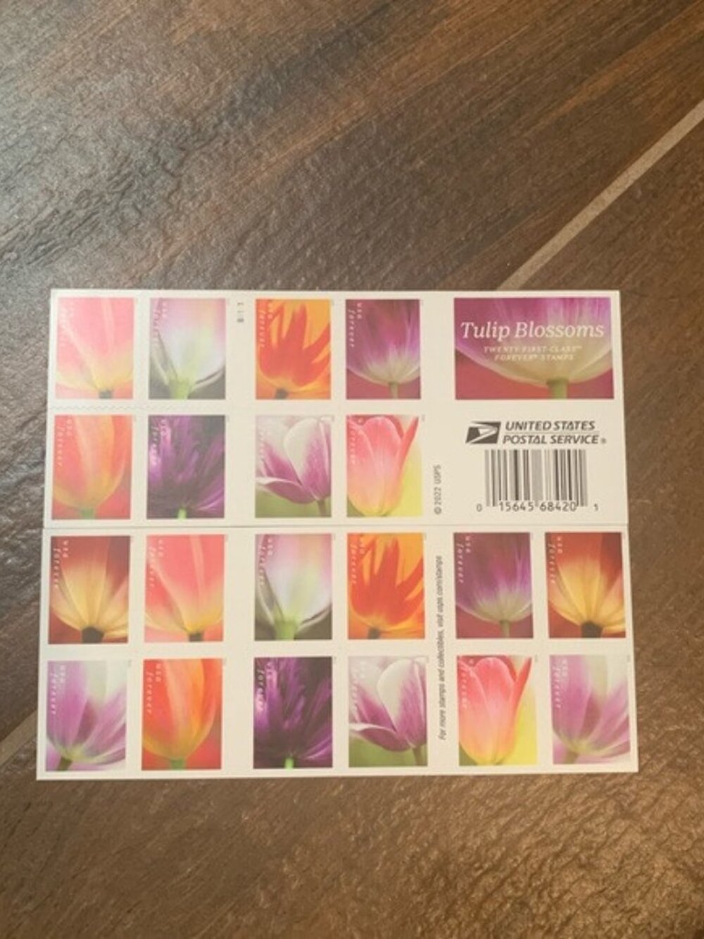 6000 Tulip Blossoms US Postage Forever Stamps 300 Booklets of 20 6000 stamps